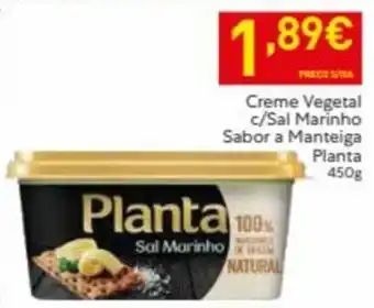 Recheio Creme Vegetal c/Sal Marinho Sabor a Manteiga Planta 450g promoção
