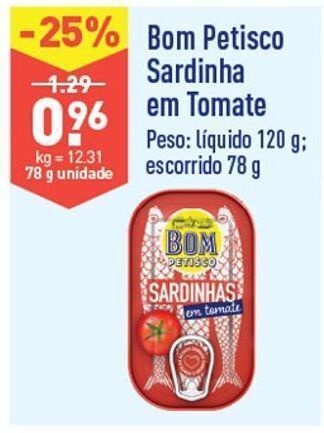 Sardinhas em lata bom petisco