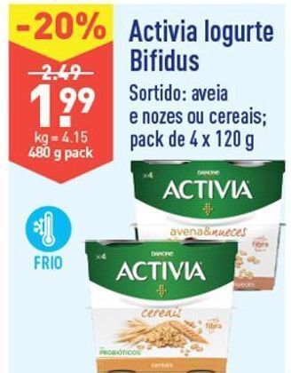 ALDI Iogurte activia promoção