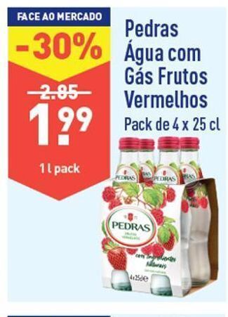 ALDI Água com gás pedras salgadas promoção