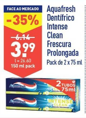 ALDI Pasta de dentes aquafresh promoção