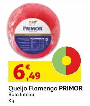 Auchan Queijo flamengo primor:bola inteiro kg promoção