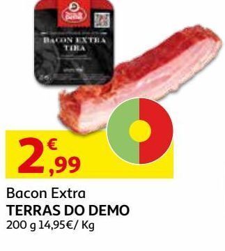 Auchan Bacon extra terras do demo:200 g promoção