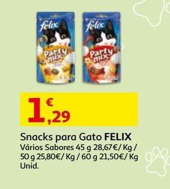 Auchan Snack gato party mix felix promoção