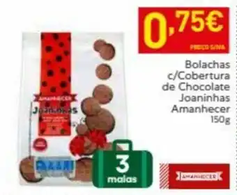 Bolachas c/Cobertura de Chocolate Joaninhas Amanhecer 150g
