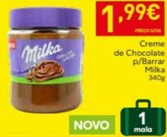 Recheio Creme de Chocolate p/Barrar Milka 340g promoção