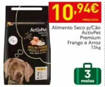Recheio Alimento Seco p/Cáo ActivPet 7.5kg promoção