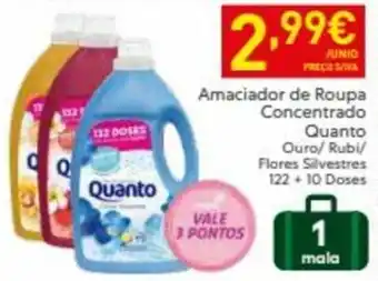 Recheio Amaciador de Roupa Concentrado Quanto 122 + 10 doses promoção