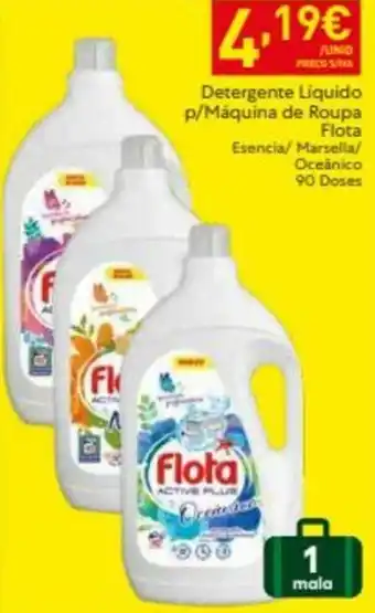 Recheio Detergente Líquido p/Máquina de Roupa Flota 90 doses promoção