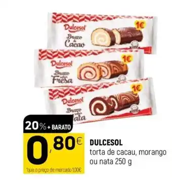 Dulcesol Torta de Cacau, Morango ou Nata 250g