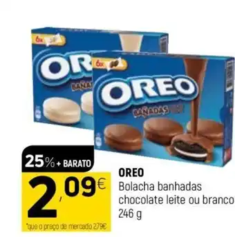 Coviran Oreo Bolacha Banhadas Chocolate Leite ou Branco 246g promoção