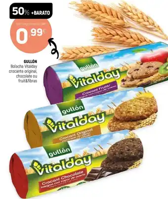 Coviran Gullón Bolacha Vitalday Crocante Original Chocolate ou Fruit&Fibras promoção