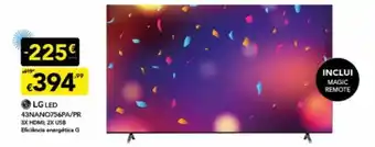 Radio Popular LG LED 43NANO756PA/PR promoção