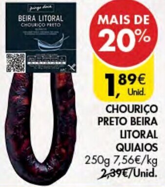 Chouriço Preto Beira Litoral Quiaios 250g