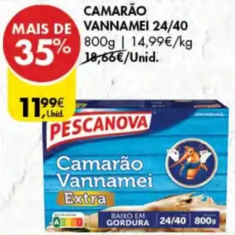 Pingo Doce Camarão Vannamei Extra 24/40 800g promoção