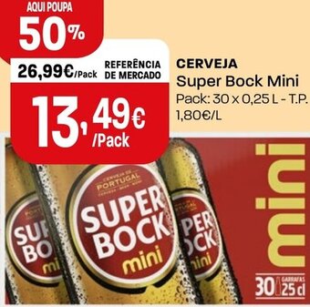Intermarché Cerveja Super Bock Mini 30 x 0,25L promoção