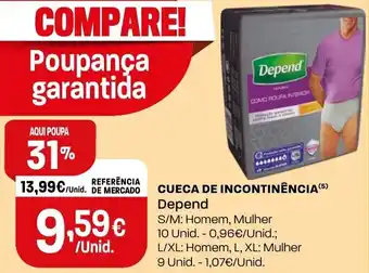 Intermarché Cueca de Incontinência 5 Depend promoção