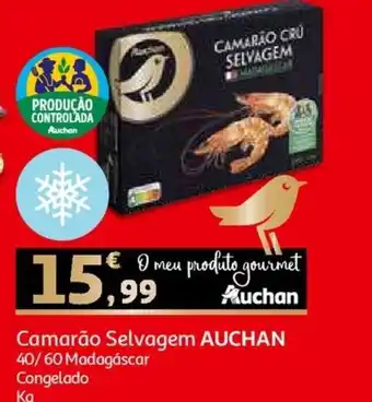 Auchan Camarão Selvagem AUCHAN 40/60 Madagáscar Congelado promoção