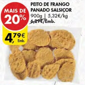 Pingo Doce Peito de Frango Panado Salsiçor 900g promoção