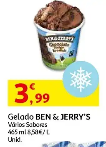 Auchan Gelado Ben& Jerry's 465ml promoção
