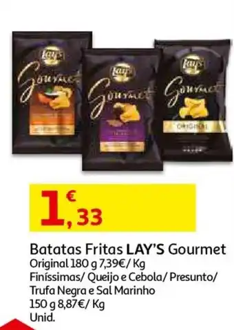Auchan Batatas Fritas Lay's Gourmet 180g promoção