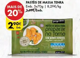 Pingo Doce Pastéis de Massa Tenra 5 x 70g promoção