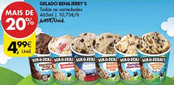Pingo Doce Gelado Ben & Jerry's 465ml promoção