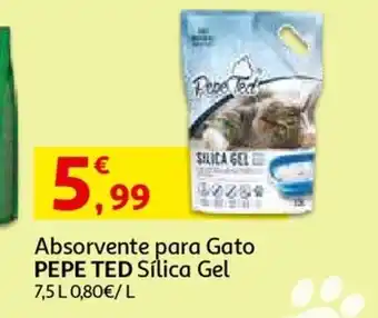 Auchan Absorvente para Gato Pepe Ted Silica Gel 7,5L promoção