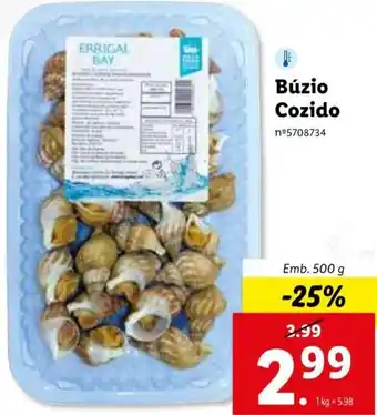 Lidl Búzio Cozido 500g promoção