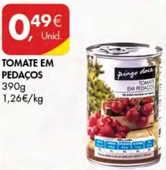 Pingo Doce Tomate em Pedaços 390g promoção