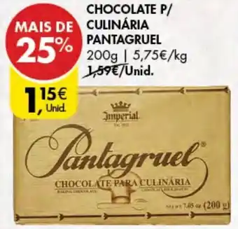 Pingo Doce Chocolate p/Culinária Pantagruel 200g promoção