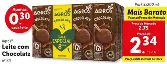 Lidl Agros Leite com Chocolate promoção