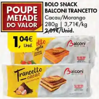 Pingo Doce Bolo Snack Balconi / Trancetto 280g promoção