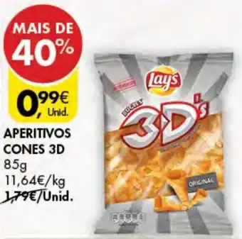 Pingo Doce Aperitivos Cones 3D's 85g promoção