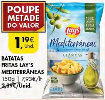 Pingo Doce Batatas Fritas Lay's Mediterrâneas 150g promoção