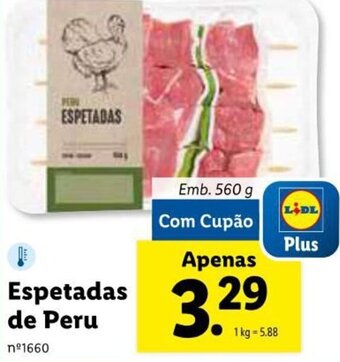 Lidl Espetadas de Peru 560g promoção