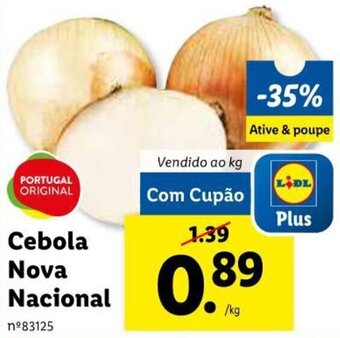 Lidl Cebola Nova Nacional promoção