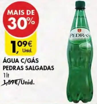Pingo Doce Água c/Gás Pedras Salgadas 1lt promoção
