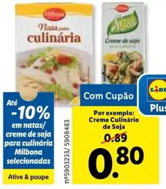 Lidl Ative & Poupe Creme Culinário de Soja promoção