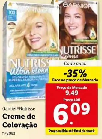 Lidl Garnier Nutrisse Creme de Coloração promoção