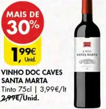 Pingo Doce Vinho DOC Caves Santa Marta 75cl promoção