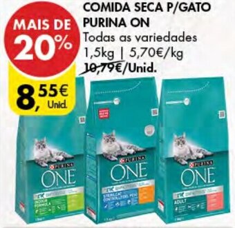 Pingo Doce Comida Seca P/Gato Purina One 1,5kg promoção