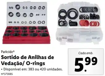 Lidl Parkside Sortido de Anilhas de Vadação/ )-rings promoção