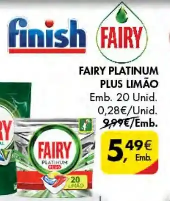 Pingo Doce Fairy Platinum Plus Limão 20 unid promoção