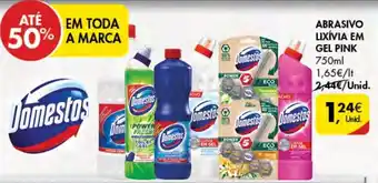 Pingo Doce Domestos Abrasivo Lixívia em Gel Pink 750ml promoção
