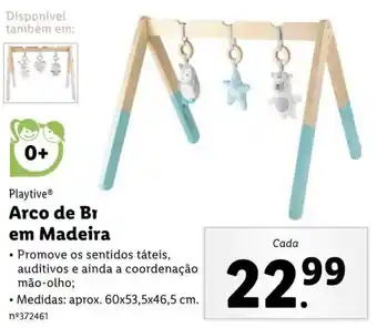 Lidl Playtime Arco de Brincar em Madeira 60x53,5x46,5cm promoção