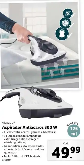 Lidl Silvercrest Aspirador Antiácaros 300W promoção