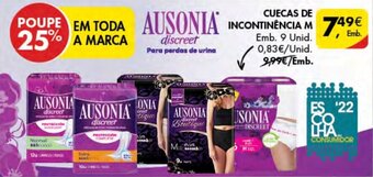 Ausonia Cuecas de Incontinéncia M 9 unid.
