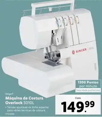 Singer Máquina de Costura Overlock S010L