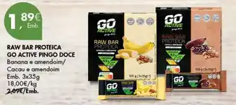 Pingo Doce Raw Bar Proteica Go Active Pingo Doce 3 x 35g promoção